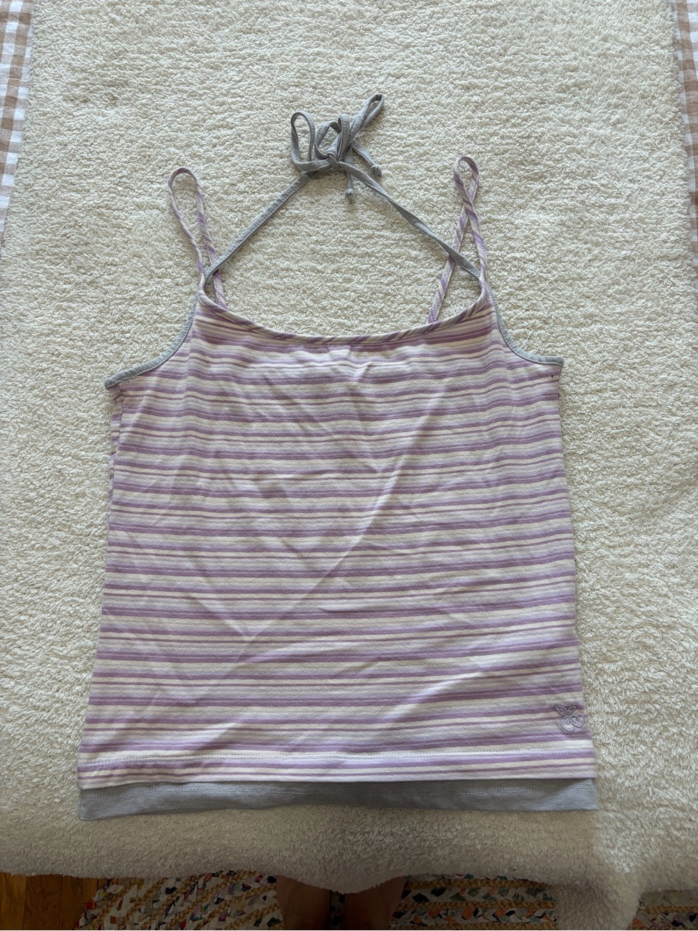 Urban Outfitters Lavender and Gray Striped Halter Cami - never worn
